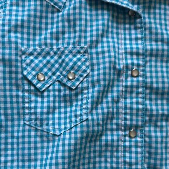 Vintage checkered, Wrangler snap top medium - Picture 3 of 4
